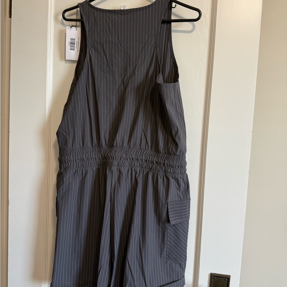 ZYIA Charcoal Pinstripe Jumpsuit - Picture 2 of 5